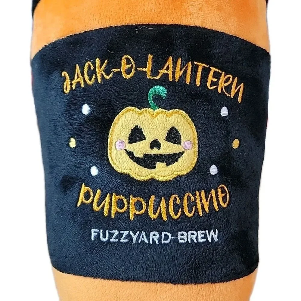 FuzzYard Jack-O-Lantern Puppuccino Squeaky Dog Toy XLarge 12 Inches tall